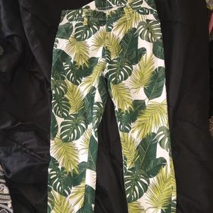 Tropical print pants size S